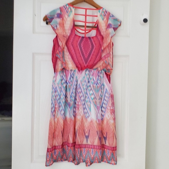 Girls Speechless Multicolor Dress Sz:14 - Picture 3 of 4